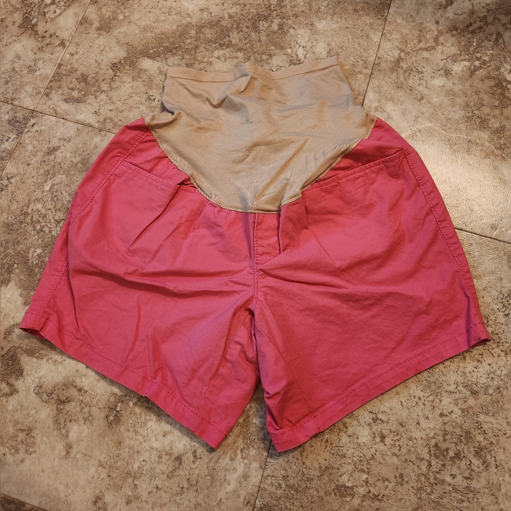 Pink maternity dress shorts
